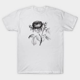 Black Rose Flower T-Shirt